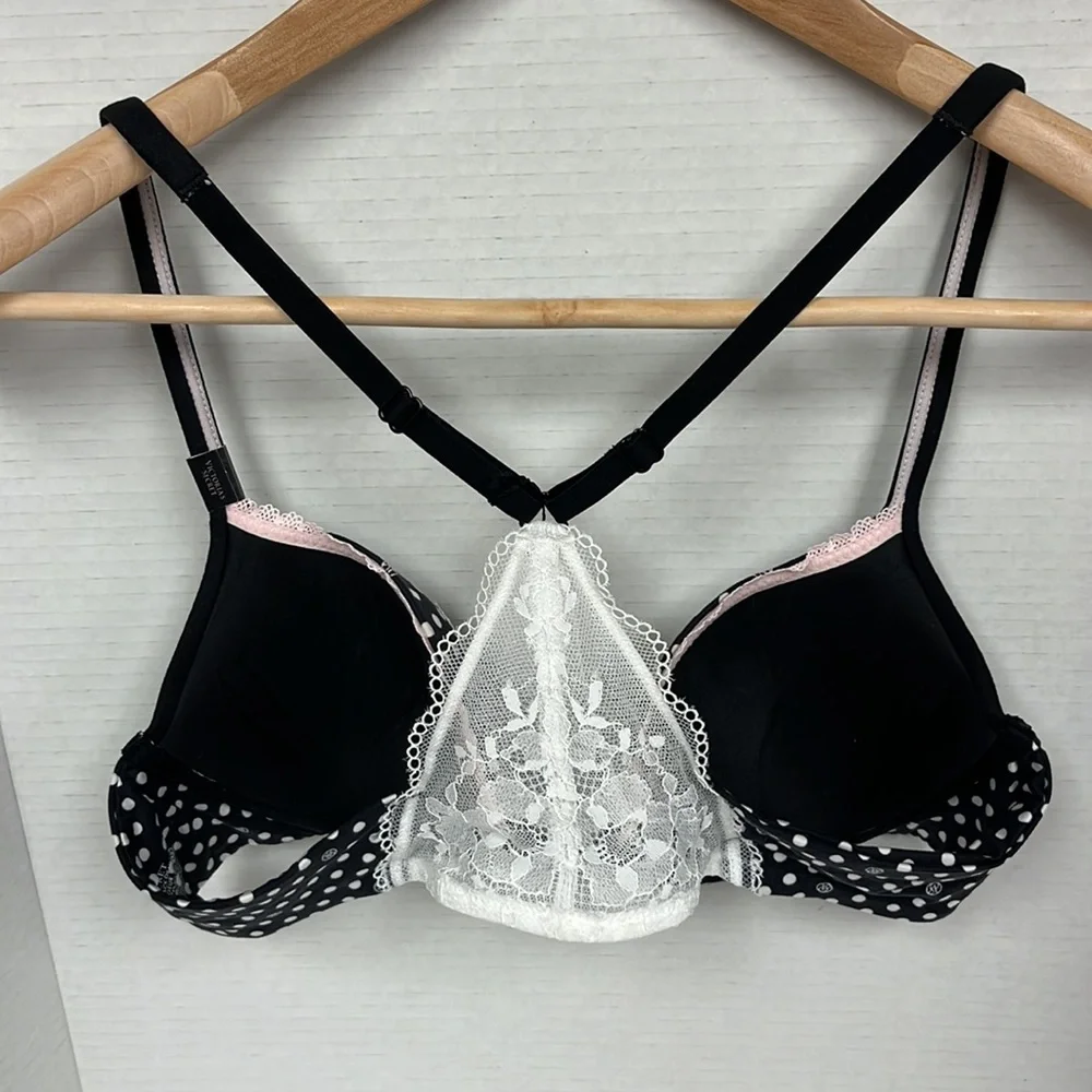 Victoria’s Secret Body By Victoria 36B lined demi racer back lace bra.  NWT - Picture 2 of 3